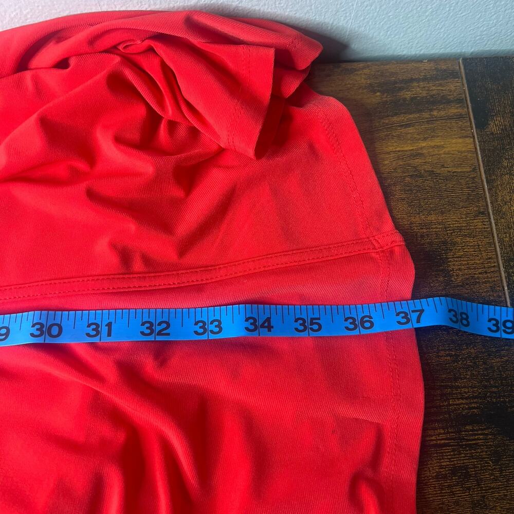 Lauren Ralph Lauren Red Ponte Fit and Flare Dress Women's 8 Stretch Sleeveless - Picture 9 of 10